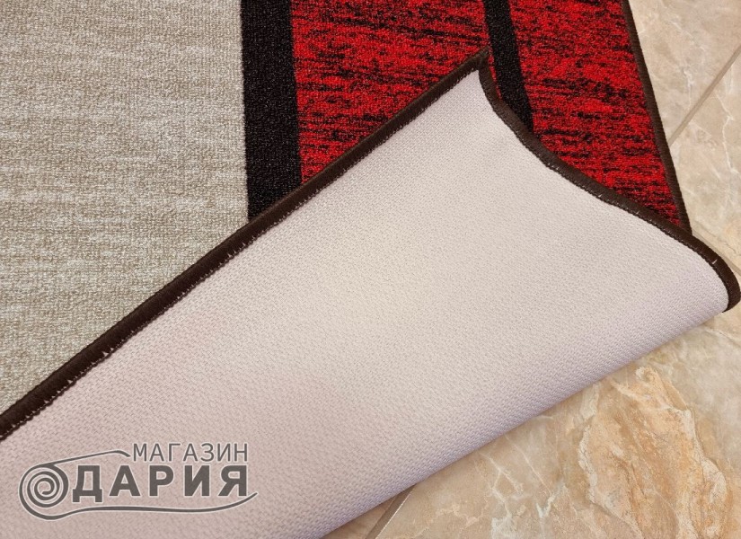 Мокетен килим ERIKA 8010 beige/red